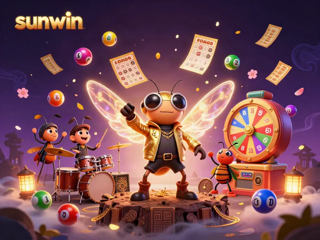 Engage in thrilling gaming adventures with sunwin, featuring vibrant lottery elements and dynamic casino characters.