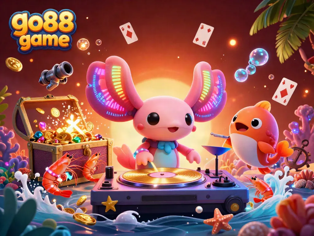 Experience thrilling wins with go88 game in a vibrant underwater casino party scene!